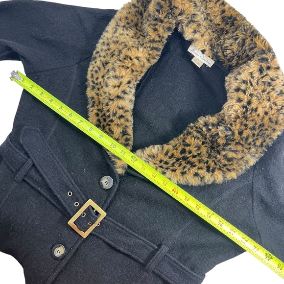 MARISA CHRISTINA 100% WOOL Cropped Tench Coat Jacket - Picture 7 of 10